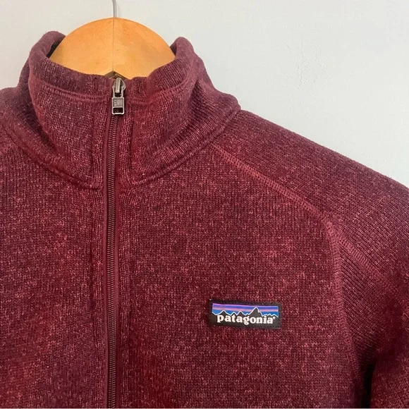 Patagonia Fleece Medium Better Sweater Quarter Zip Pullover Maroon - Picture 2 of 8